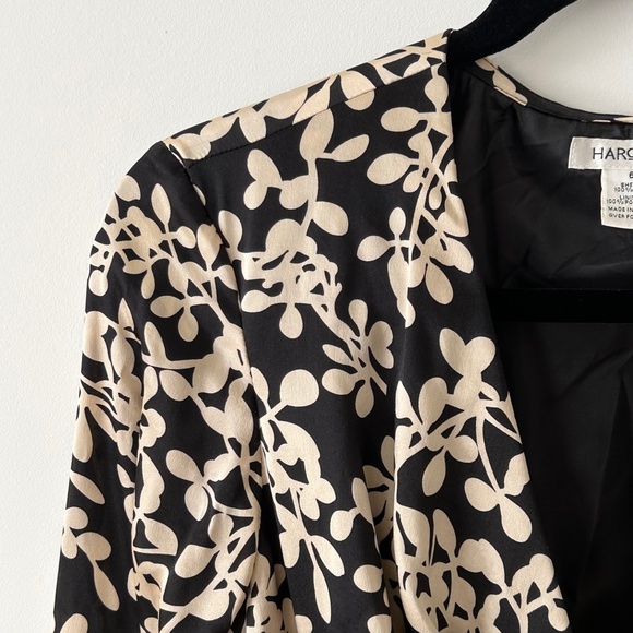 Harold's 100% Silk Floral Wrap Dress - Picture 5 of 16